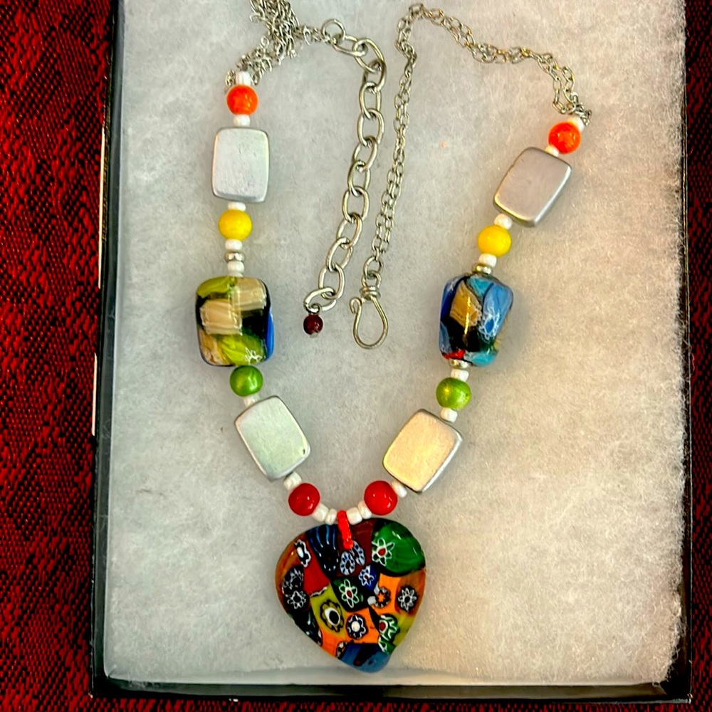Multi colored Courtney G necklace.